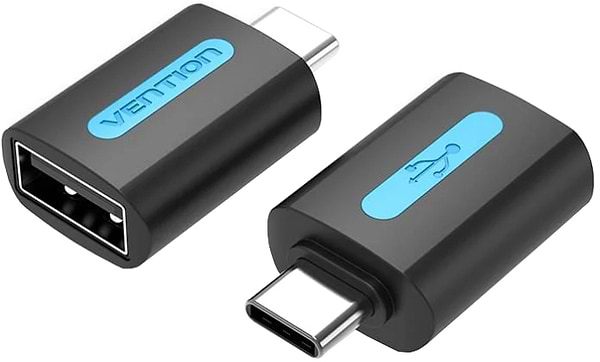 Фото - Переходник Vention USB 2.0 Type-C - USB AF (OTG) Black PVC (CDTB0)