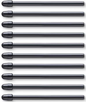 Набор наконечников для пера для графического планшета Wacom для Intuos PRO New черные, 10 шт. (ACK22211)