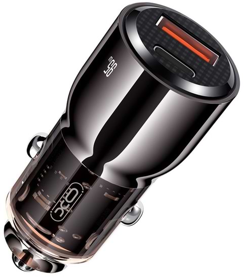 Автомобільний зарядний пристрій XO CC58 95W Car Charger Type-C PD 65W + USB-A 30W (CC58_Tarnish) - Фото 1