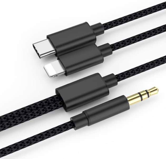 Переходник аудио XOKO MH-232 AUX 3.5 мм -USB Type C – Lightning Black (MH-232-BK) - Фото 1