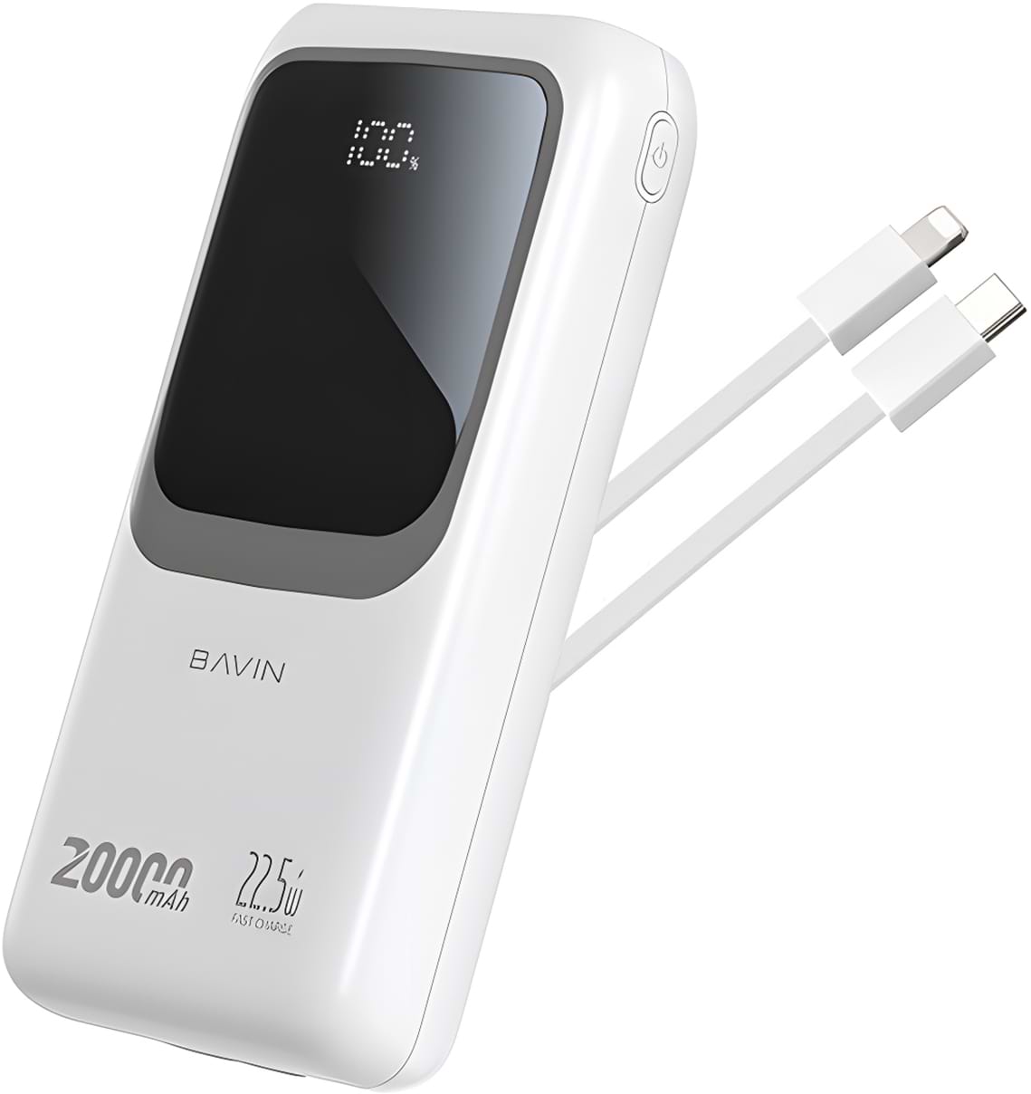 Батарея мобільна Bavin PC1030S 20000 mAh FAST CHARGING 22.5W White (Y-PC1030S WH) - Фото 1