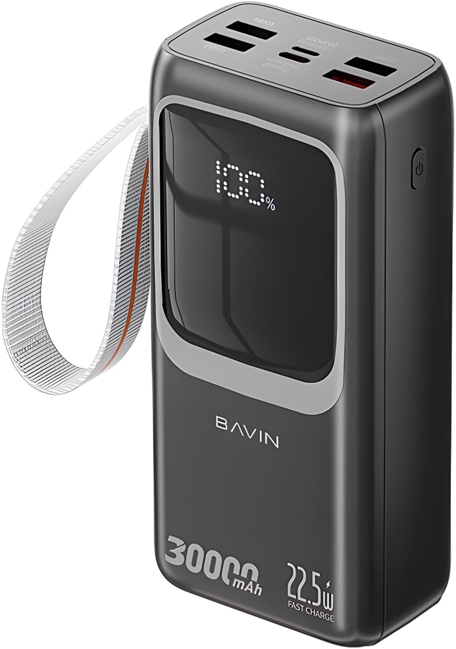 Батарея мобільна Bavin PC1031S 30000 mAh FAST CHARGING 22.5W Black (Y-PC1031S BK) - Фото 1