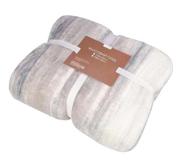 Фото - Плед полуторний Home Line Принт сірий градієнт (164490)