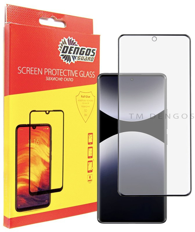 Захисне скло для смартфону DENGOS for Xiaomi Redmi Note 14 Pro 5G Black Full Glue (TGFG-385)