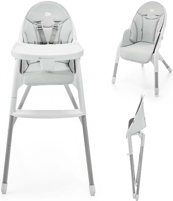 Фото - Стульчик для кормления классический Kinderkraft Dinnly Grey (KHDINN00LGR0000)
