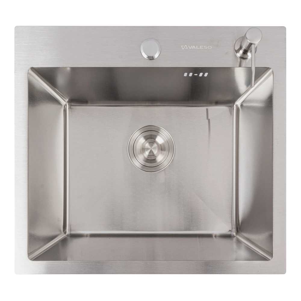 Мойка кухонная VALESO 50х45 нержавейка Handmade (сифон круглый, 3,0/0,8)