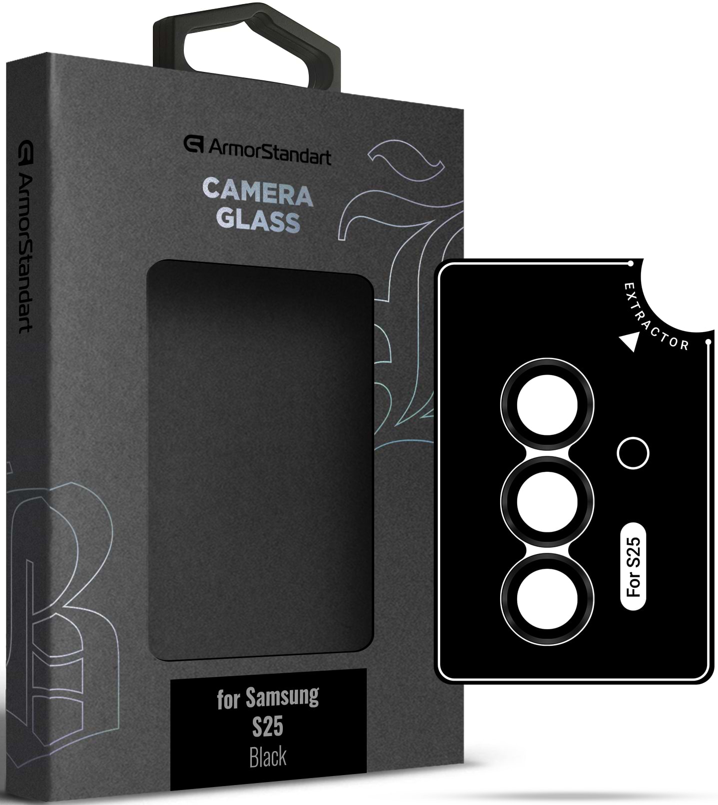 Захисне скло для смартфону Armorstandart для камери Supreme Black Icon for Samsung S25 Black (ARM83218) - Фото 1