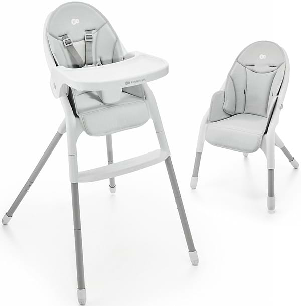 Фото - Стульчик для кормления классический Kinderkraft Dinnly Grey (KHDINN00LGR0000)