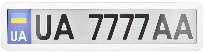 Рамка під номер CarLife біла глянцева (NH440)