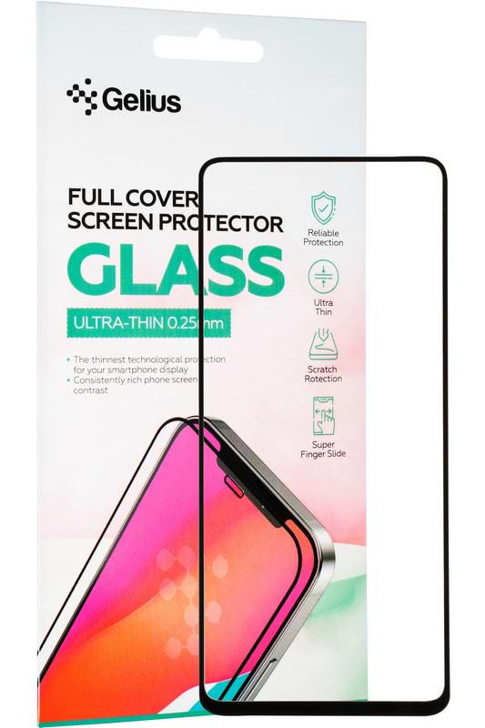 Захисне скло для смартфону Gelius Full Cover Ultra-Thin 0.25mm for Xiaomi POCO X3/X3 Pro Black (91081)