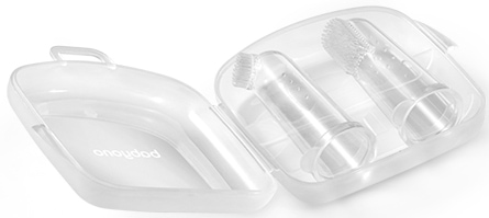 Зубна щітка мануальна дитяча BabyOno 2 шт. Прозорий (1545)