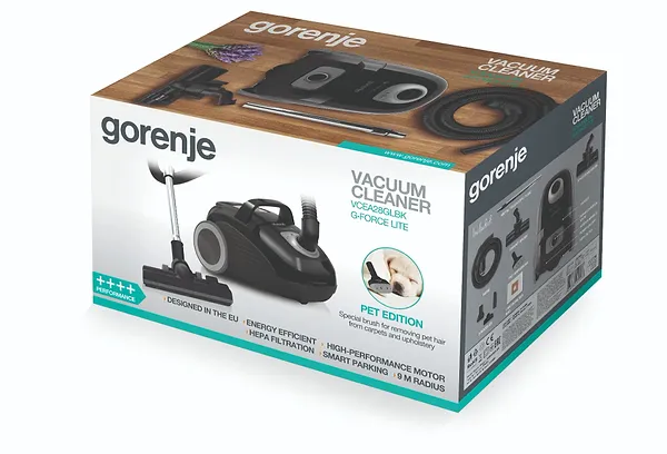 Фото - Пылесос для сухой уборки с мешком Gorenje VCEA28GLBK
