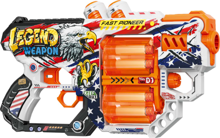 Бластер многозарядный Fast Pioneer Легенда Оружия 12 шт. (BH103)
