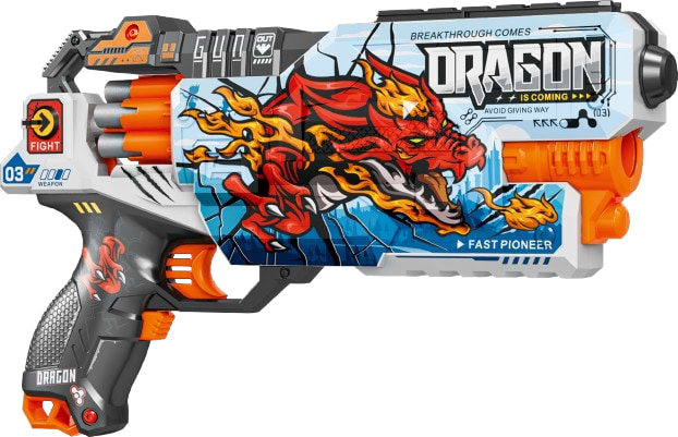 Бластер многозарядный Fast Pioneer Дракон 24 шт. (BH109)
