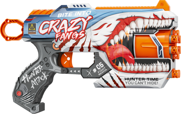 Бластер многозарядный Fast Pioneer Безумные Клыки 12 шт. (BH133)