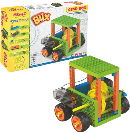 Электронный конструктор ZEPHYR "BLIX" Коробка передач (100 элм./10 моделей) с моторчиком (6009)