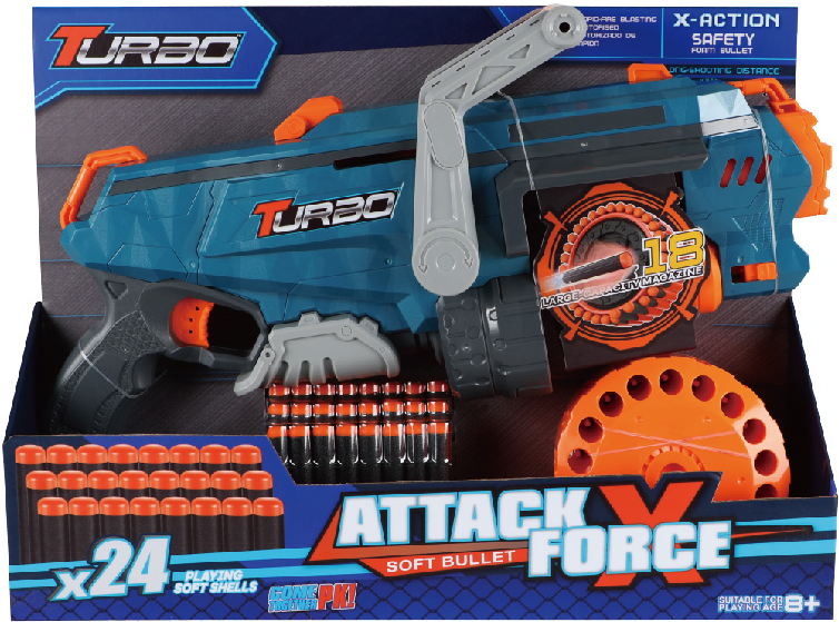 Бластер многозарядный Turbo 24 патронов (ВТ317)