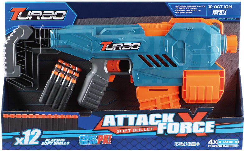 Бластер многозарядный Turbo 12 патронов (BT346)