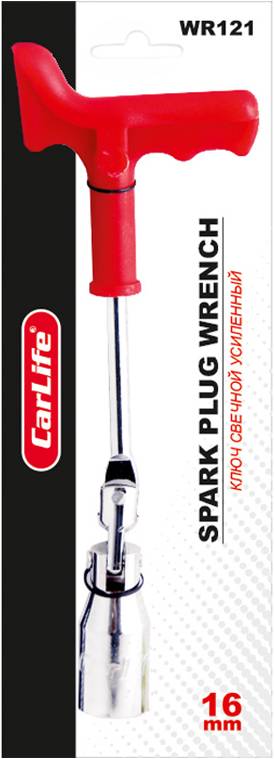 Ключ свічковий CarLife з підсиленою ручкою 16 мм (WR121)