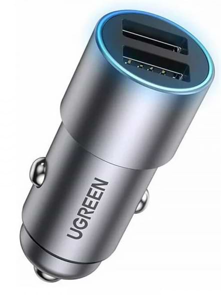 Автомобільний зарядний пристрій UGREEN USB-A Dual 24W QC CD130 (50592)