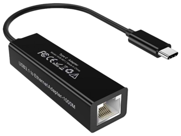 Фото - Перехідник Choetech Type-CEthernet RJ45 0,15m (HUB-R01-BK)