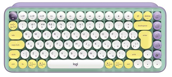 Фото - Клавиатура беспроводная Logitech POP Keys Wireless Mechanical Keyboard With Emoji Keys Daydream Mint (920-010736)