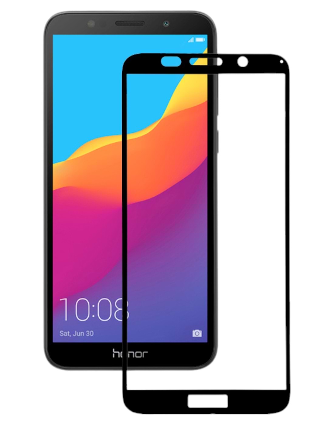 Защитное стекло для смартфона BeCover Honor 7A Black (702448) - Фото 1