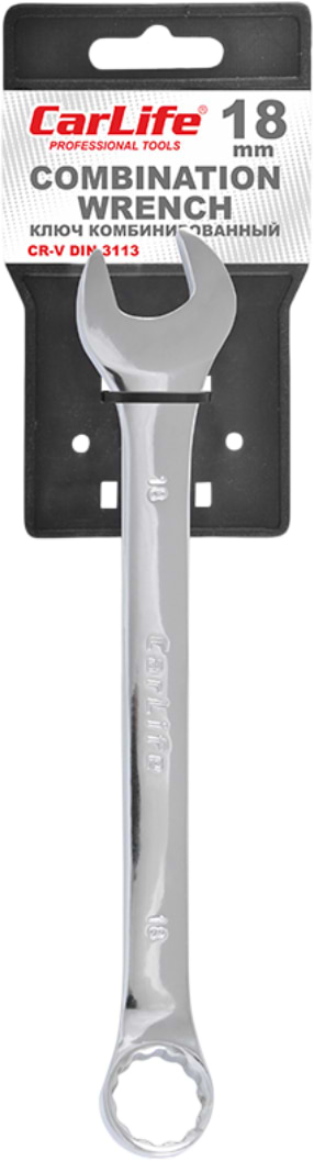 Фото - Ключ комбiнований CarLife CR-V 18 мм (WR4018)