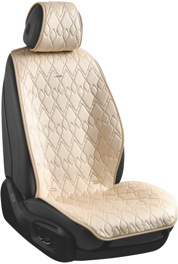 Комплект накидок на сидіння автомобіля CarLife Racer biege 2 шт. (SC20302)