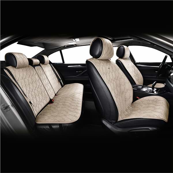 Фото - Комплект накидок на сиденье автомобиля CarLife Racer biege (SC20304)