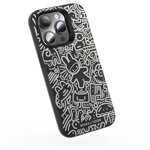 Фото - Чохол для смартфону Benks Black and White MagSafe for iPhone 15 Pro (1248543)