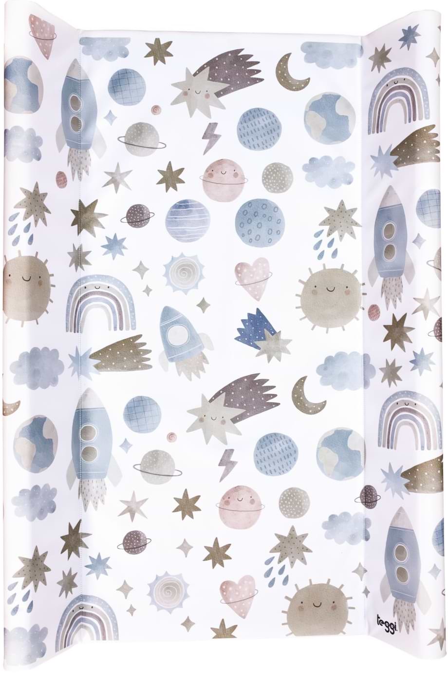 Матрасик пеленальный жесткий Tega Baby "Teggi Космос" (TI-009-SPACE)