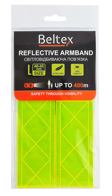 Фото - Світловідбивна стрічка Beltex L 40-45 см Green (BX70220)