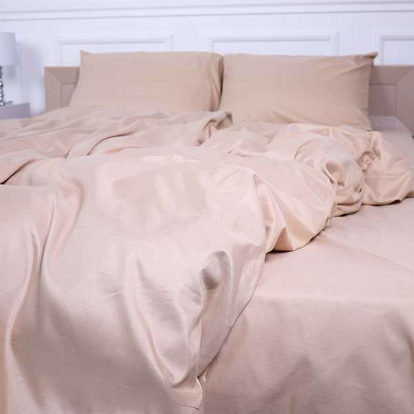 Фото - Комплект постільної білизни MirSon №15-1214 Warm Sand Mikrosatin Premium 143х210 см (2200007230853)
