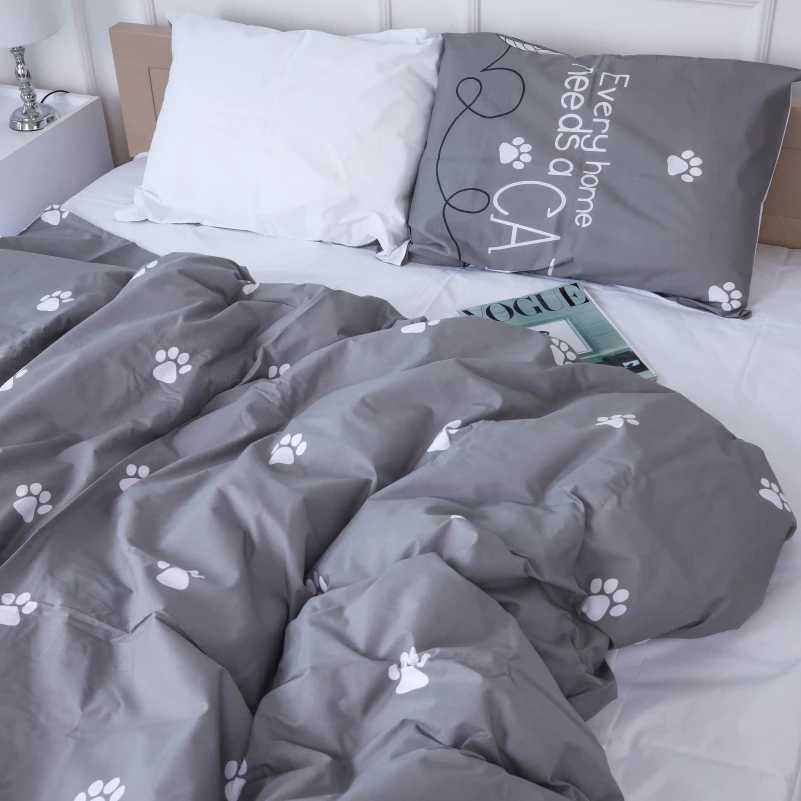 Комплект постельного белья детский MirSon 110х140 см Бязь 17-4737 Cat's paws (2200008926670)