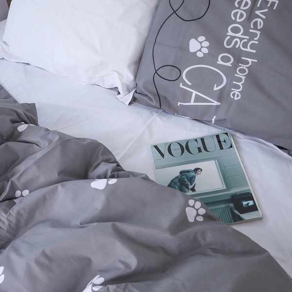 Фото - Комплект постільної білизни MirSon 143х210 см Бязь 17-4737 Cat's paws (2200008926687)