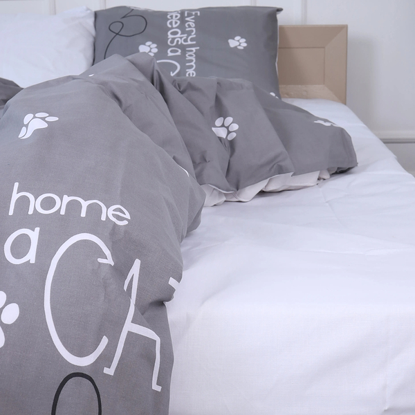 Фото - Комплект постільної білизни MirSon 143х210 см Бязь 17-4737 Cat's paws (2200008926687)