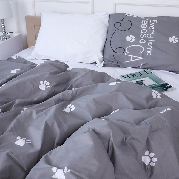 Фото - Комплект постільної білизни MirSon 143х210 см Бязь 17-4737 Cat's paws (2200008926687)