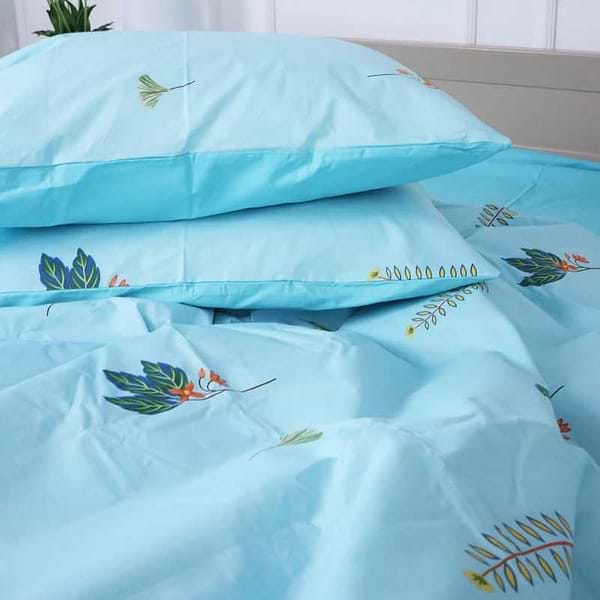 Фото - Комплект постельного белья детский MirSon 110х140 см Бязь 17-4736 Green leaves (2200008926151)