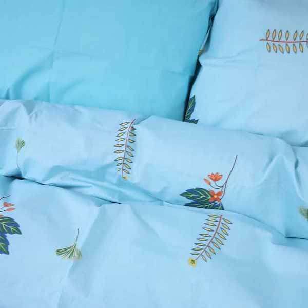 Фото - Комплект постельного белья детский MirSon 110х140 см Бязь 17-4736 Green leaves (2200008926151)