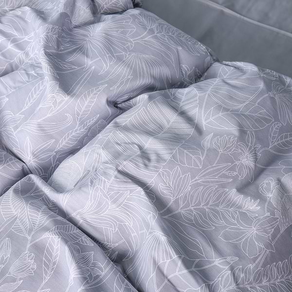 Фото - Наволочка MirSon 22-1428 Leafsong gray 50х70 см (2200011246918)