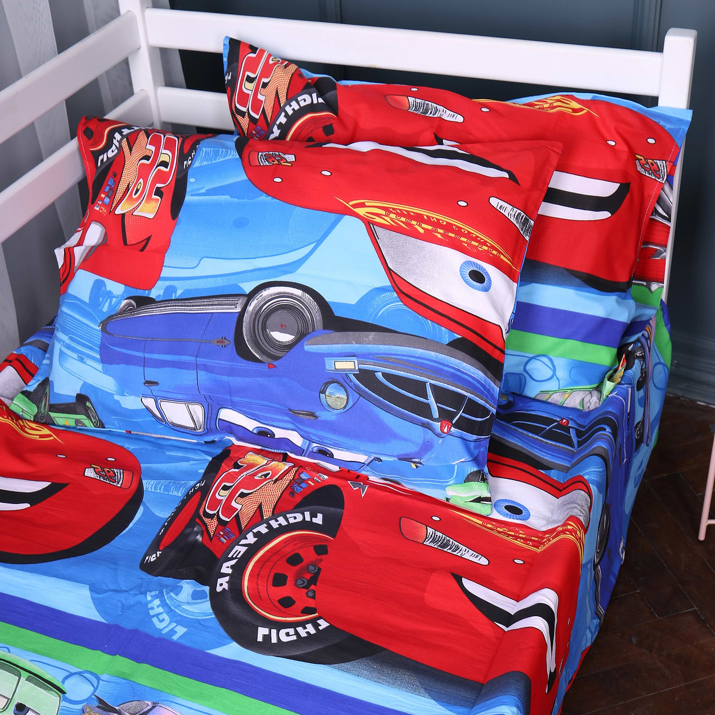 Наволочка MirSon 17-0778 McQueen's Racing Dreams blue Бязь 60х60 см (2200011256832)