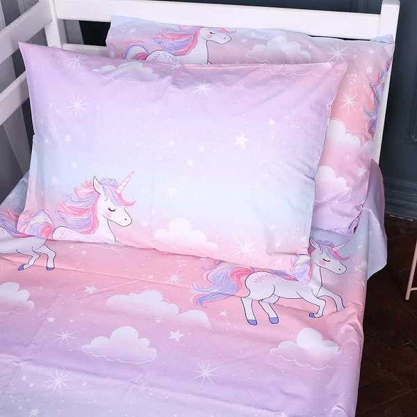 Фото - Комплект постельного белья детский MirSon Бязь Kids Time 17-0790 Единорог на радуге 220х240 (2200011396361)