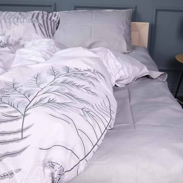 Фото - Комплект постельного белья MirSon 143х210 см 17-0815 Silver Branches Бязь (2200011496443)