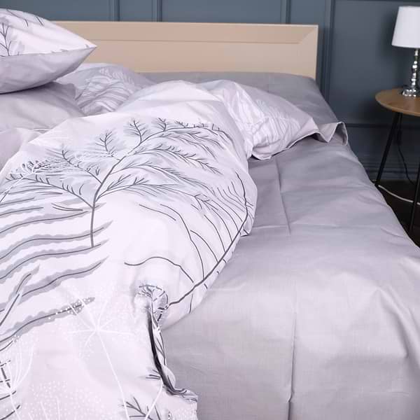 Фото - Комплект постельного белья MirSon 143х210 см 17-0815 Silver Branches Бязь (2200011496443)