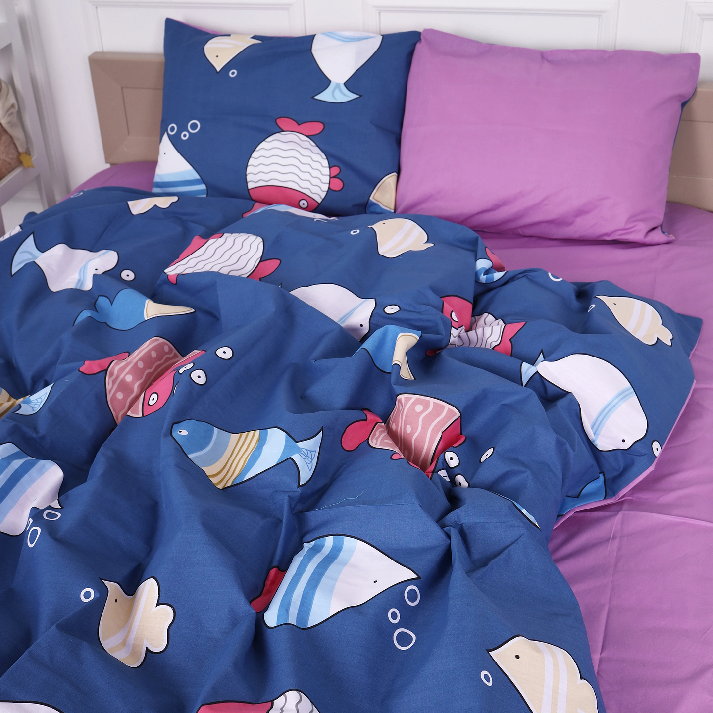 Комплект постельного белья детский MirSon Бязь 17-0466 Fish are fabulous (2200003327588)