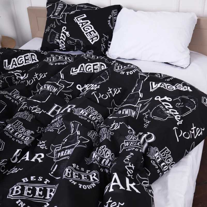 Комплект постільної білизни дитячий MirSon Бязь 17-0510 Beer Bar blac (2200003630671)