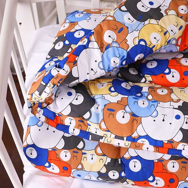 Фото - Ковдра дитяча зима MirSon антиалергенна Kids Time 20-0032 Colored bears 140х205 см Бавовна (2200009664748)