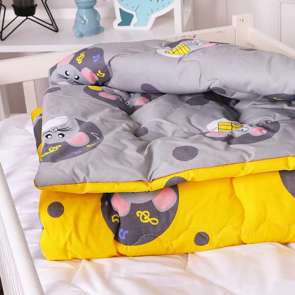 Фото - Ковдра дитяча зима MirSon антиалергенна Kids Time 20-0029 Funny mice 110х140 см EcoSilk (2200009663857)