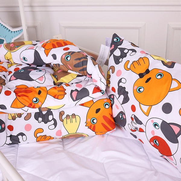 Фото - Одеяло детское зима MirSon антиаллергенное Kids Time 20-0035 Colored kittens 140х205 см EcoSilk (2200009665172)